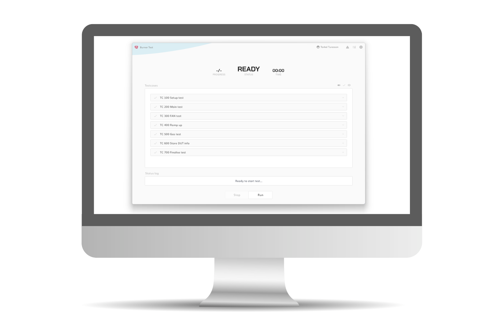 Mockup QUTE Run page